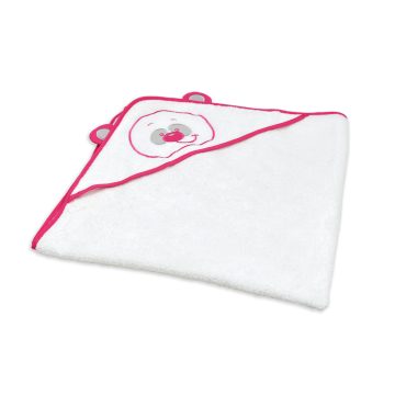 Toalla Capucha Oso Fucsia