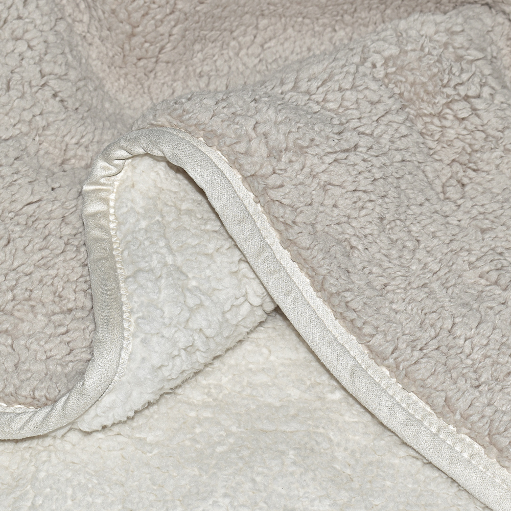 MANTA SHERPA LOM BEIGE 127X177 - Imagen 2