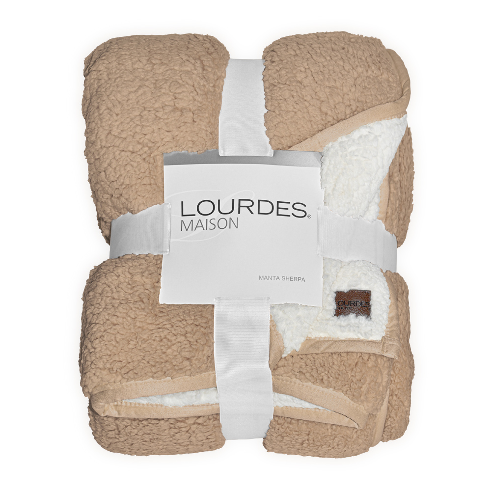 MANTA SHERPA LOM CAMEL 127X177 - Imagen 4