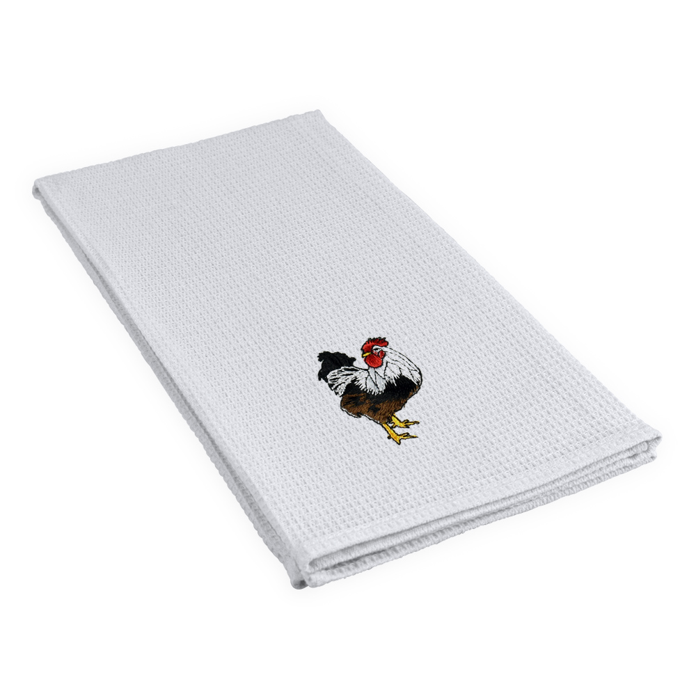 Paño Cocina Rooster White